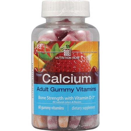 Calcium Adult Gummy Nutrition Now 60 Chewable