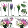 thumbnail image 2 of Artificial Flowers, Fake Flowers for Outdoor UV Resistant Faux Plants No Fade Lavender Daisy Flowers Greenery Shrubs Home Wedding Porch Cemetery Indoor(Purple,Pink,White), 2 of 5
