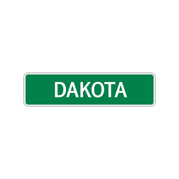 Dakota Boys Children Name Wall Plaque Decoration Letter Printed Label Indoor Outdoor Aluminum Metal Sign 4"x13.5"