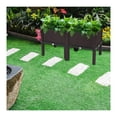thumbnail image 7 of Outdoor 2Pcs Plastic Raised Garden Bed Self-Watering Plastic Planter Garden Splicing Injection Planting Box Stand (Brown), 7 of 7