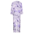 thumbnail image 4 of SnZhen Two Piece Sets for Women Women's Casual Printed Long Sleeved Round Neck Top With Pants Set, 4 of 5
