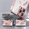 thumbnail image 4 of 2-in-1 Entronix Bundle for iPhone 14 Pro Max, Magnetic Clear Case 1 Screen Protector, Rose, 4 of 8