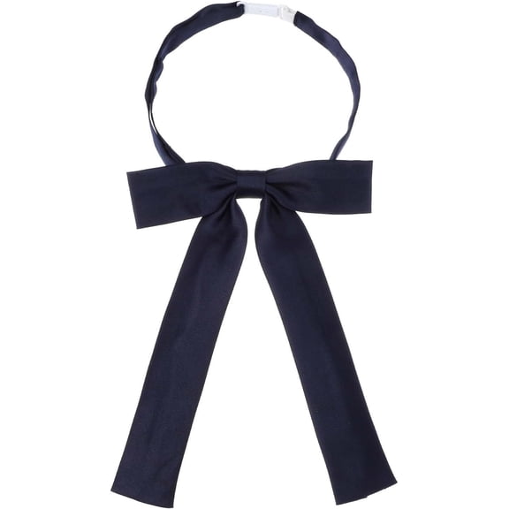 Bow Ties for Women, Pre-tied Adjustable Bowties Solid Color Satin Bow Tie for School Uniform Shirt(Black)