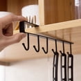 thumbnail image 3 of Metal Cabinet Hanging Rack Bathroom Kitchen Organization Free Nail Seamless Hook Organizer Rack, 3 of 4