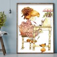 thumbnail image 4 of Cuadros Decorativos Bordado parcial 11CT Piano Girl DIY estampado Kit punto de cruz (SZX-C517) Tmvgtek embutido en tela, 4 of 7