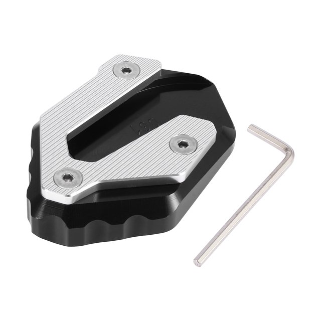 Unique Bargains Motorbike Kickstand Pad Support Plate Parking Stand Side Stand Extension Pad Black for Yamaha MT07 XSR700 FZ-07