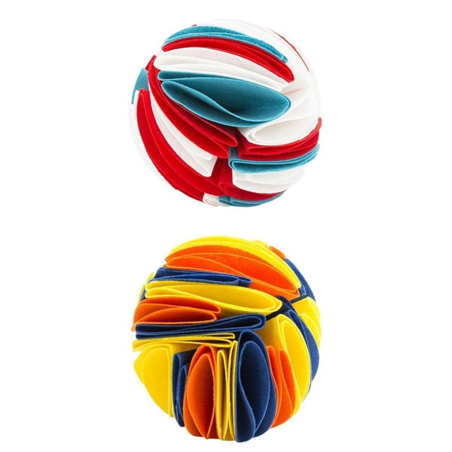 2x Snuffle Balls Perro el coeficiente Rompecabezas Juguete Alimentador de dispensación Rallentare Tren para mascotas Yuyangstore Bola de rapé