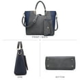 thumbnail image 4 of Dasein Women Two Tone Handbag Purse Top Handle Shoulder Bag Tote Hobo Work Bag w/Matching Clutch, 4 of 8