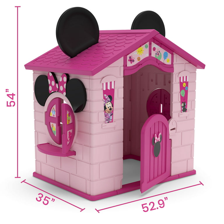 Disney Minnie Mouse Plastic Indoor,Outdoor Playhouse with Easy Assembly