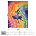 thumbnail image 4 of WERPE  Ballet Girl Tie-Dye Throw Blanket Warm Ultra-Soft Micro Blanket for Bed Couch Living Room White, 4 of 6