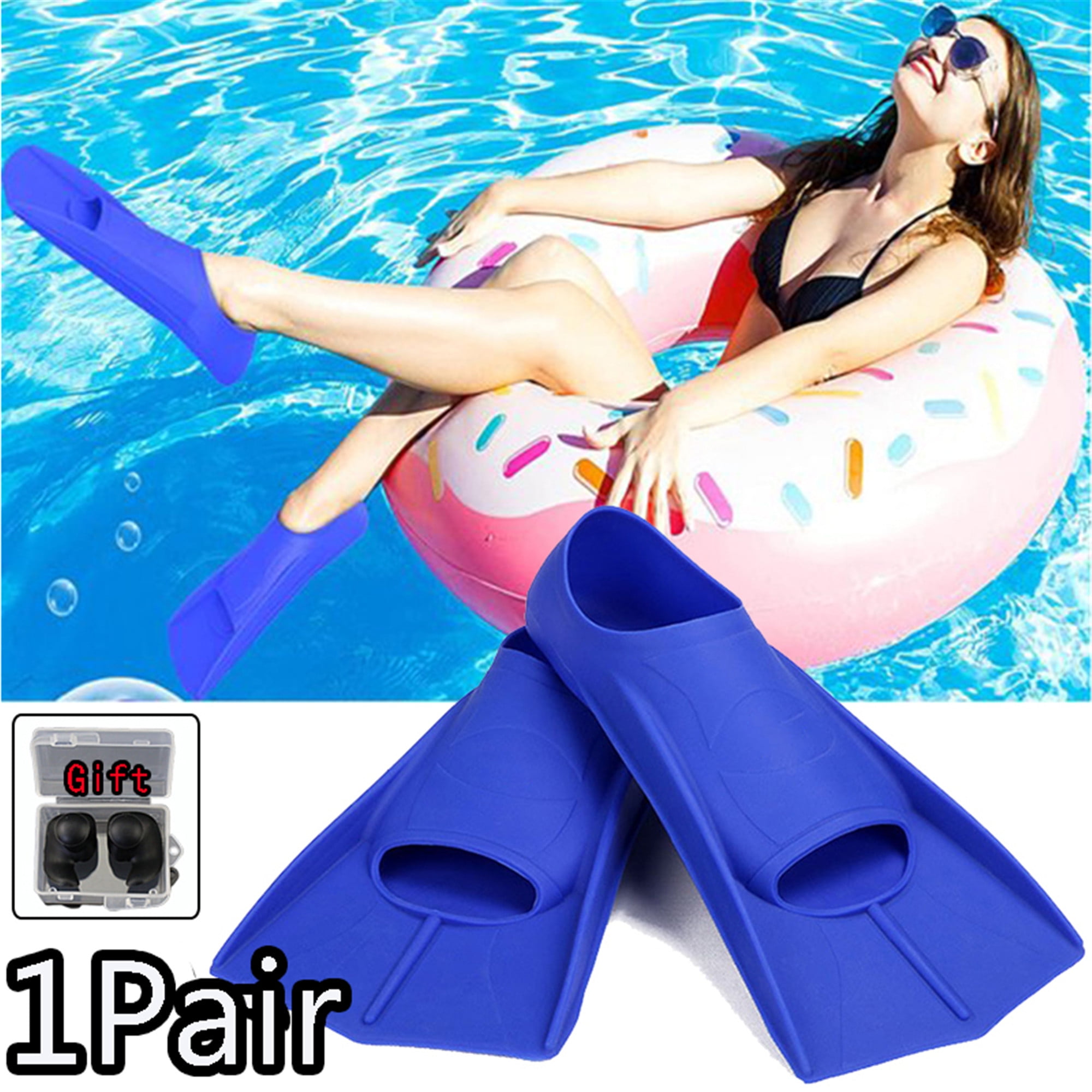 Elbourn Swim Fins, 1 Pair Swim Training Fins for Lap Swimming, Swim
