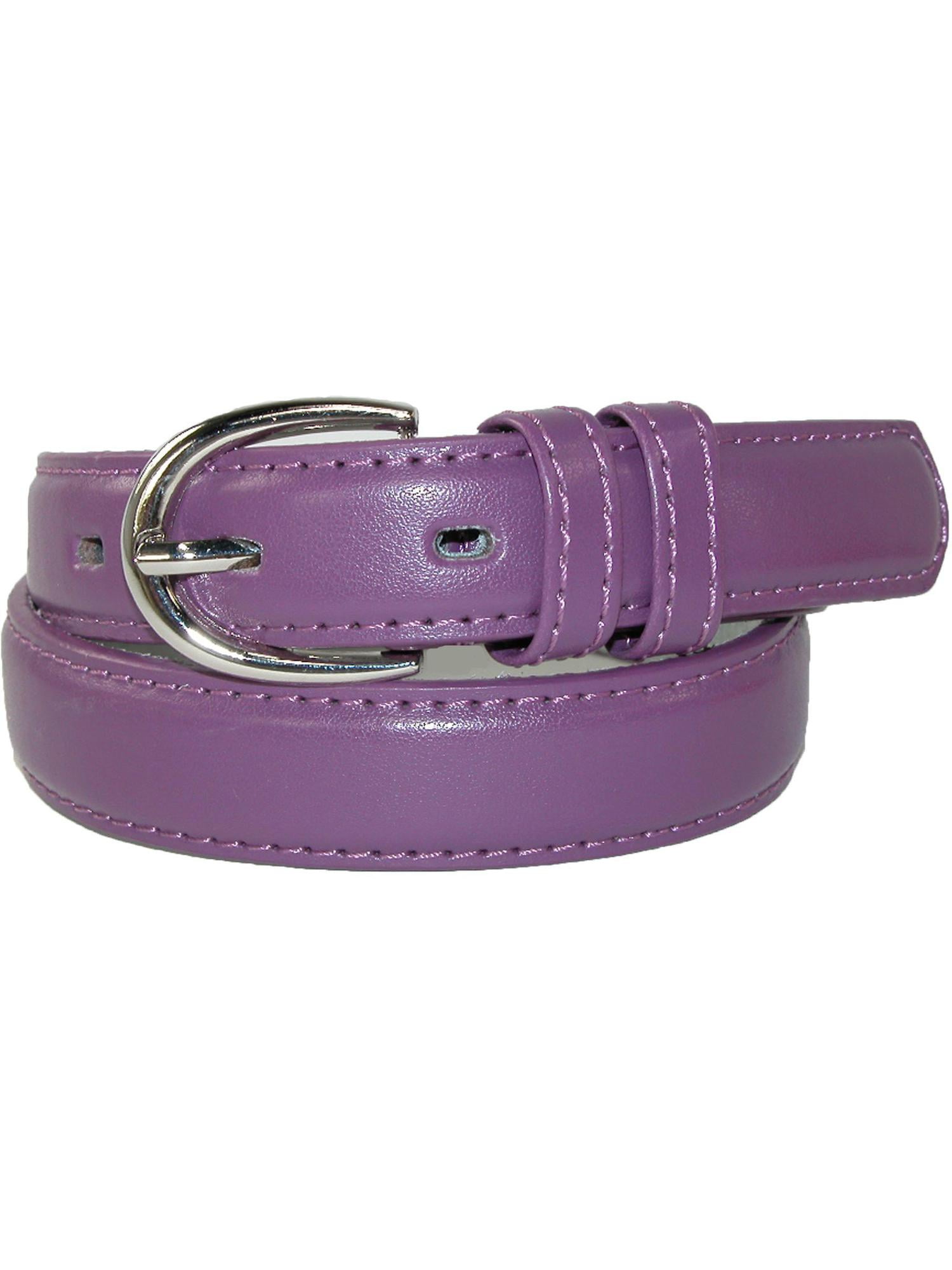 Pack of 2 CTM Kids Leather 1 inch Basic Dress Belt