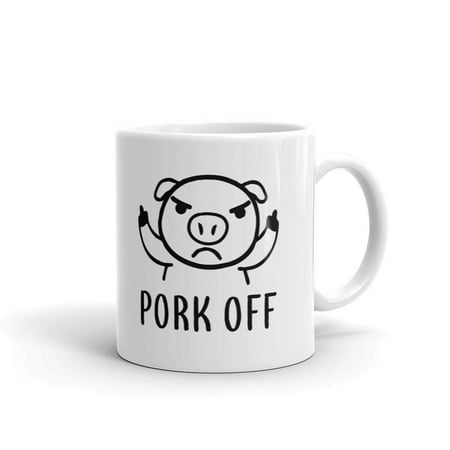 

P*** Off Middle F**ger Pig Animal Coffee Tea Ceramic Mug Office Work Cup Gift 11oz