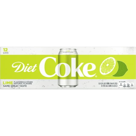 Diet Coke with Lime Soft Drink, 12 fl oz, 12 Pack