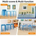 thumbnail image 5 of VINGLI 17.7in Metal Stackable Stools Portable Stacking Chairs Nesting Stool Decoration Round Stools Pack of 6 for Home Outdoor Indoor Office (Blue-Metal), 5 of 12