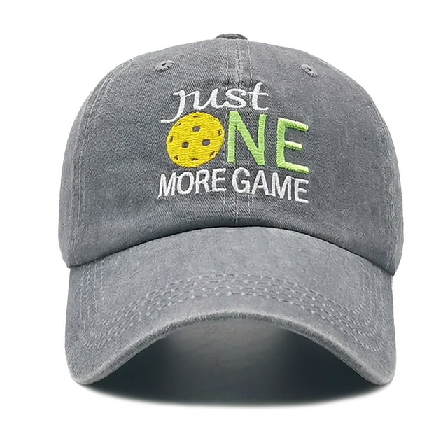 Embroidered Pickleball Hat for Men Women, Pickle Ball Gifts, Adjustable Washed Baseball Cap