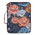 thumbnail image 2 of Haosy Accordion File Organizer Zipper Binder 500 Sheet 6-Tab Expanding File Folder Multi-Pocket 1.2 Inch 3 Ring Colorful Flower and Pearls, 2 of 7