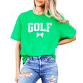 thumbnail image 3 of Distressed Golf Coquette Bow Shirt for Women and Teens Girly Graphic Tee for Golfer Vintage Green shirt Adult X-Large, 3 of 4