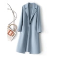 thumbnail image 2 of Fashionable Simple Women's Coat Autumn and Winter New One Button Pure Wool Reversible Woolen Coat Long Wild Women's Top, 2 of 9