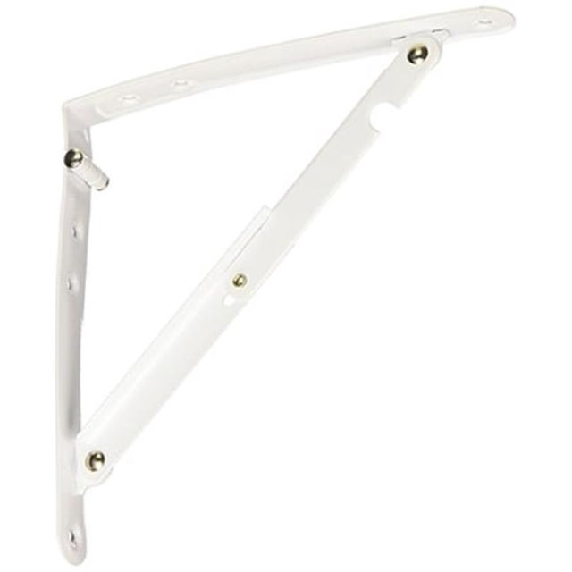 World & Main 11055 16 x 16 in. Folding Bracket Shelf, Gray