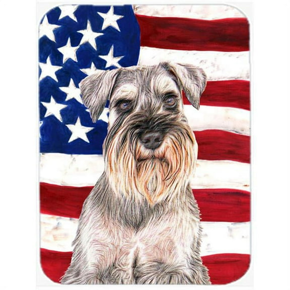 Carolines Treasures USA American Flag with Schnauzer Mouse Pad
