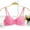 Hot Pink, variant on Lace Bra for Women Full Coverage No Underwire Bras Adjustable Gathering Bras Comfortable Breathable Solid Color Push Up Bra