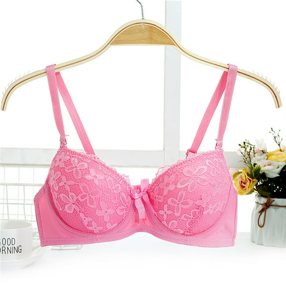 Frnrwgo Womens Solid Color Bras, Lace Minimizer Push up Bra, Plus Size Comfy Bras