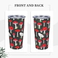 thumbnail image 4 of Kll Red Mushrooms Stainless Stainless Steel Vacuum Insulated Coffee Cup 20 Oz Lids And Straws,1 Metal Straws,1 Cleaning Brush, 4 of 9