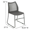 thumbnail image 6 of Flash Furniture Hercules Series Adult Air-Vent Back Stacking Waiting Room Chairs, Set of 5, Gray, 6 of 17