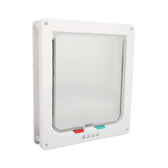 Puerta con solapa para gatos, acceso controlable, reduce el ruido, a prueba de viento, puerta Interior Universal para gatos y agujeros para perros