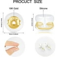 thumbnail image 4 of Duslogis 16Pcs Silicone Earring Backs for Studs and Hoops, Secure Locking for Heavy Earrings, Hypoallergenic Soft Clear (8 Gold+8 SIlver), 4 of 7