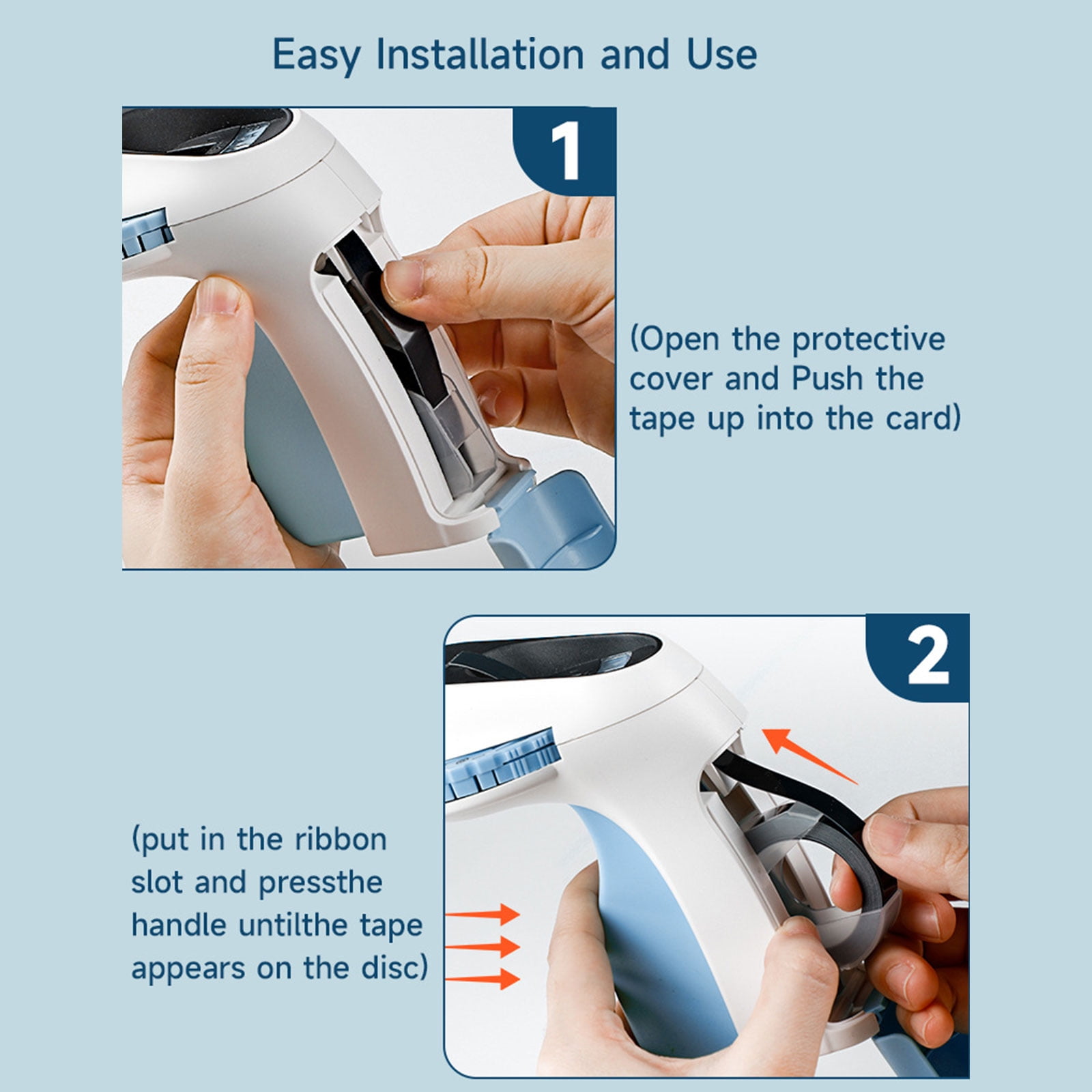 Embossing Device Portable Manual Press Label Maker Creative E975 Labelling Device for Home Use