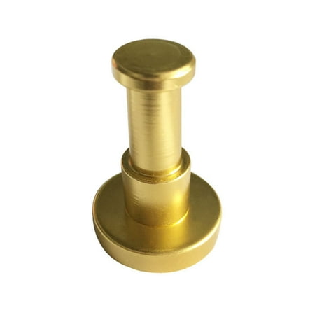 

Round Space Aluminum Coat Hooks Door Wall Mounted Bathroom Hanging Hanger Multifuction Hooks for Clothes Towel Robe Hat Accessories (Gold)