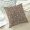 thumbnail image 4 of Block Print Paisley Floral Pillow Covers 18x18 Set of 2, Brown Neutral Decoration Throw Pillow Covers Floral Print Farmhouse Outdoor Linen Cushion Cover for Sofa Couch Living Room Bed, 4 of 6