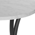 thumbnail image 5 of Metro 36"  Faux White Marble Top Dining Table in Black Metal Base, 5 of 5