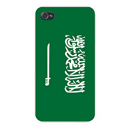 Apple iPhone Custom Case 5 / 5S White Plastic Snap On - World Country National Flags - Saudi (Best Mobile In Saudi Arabia)
