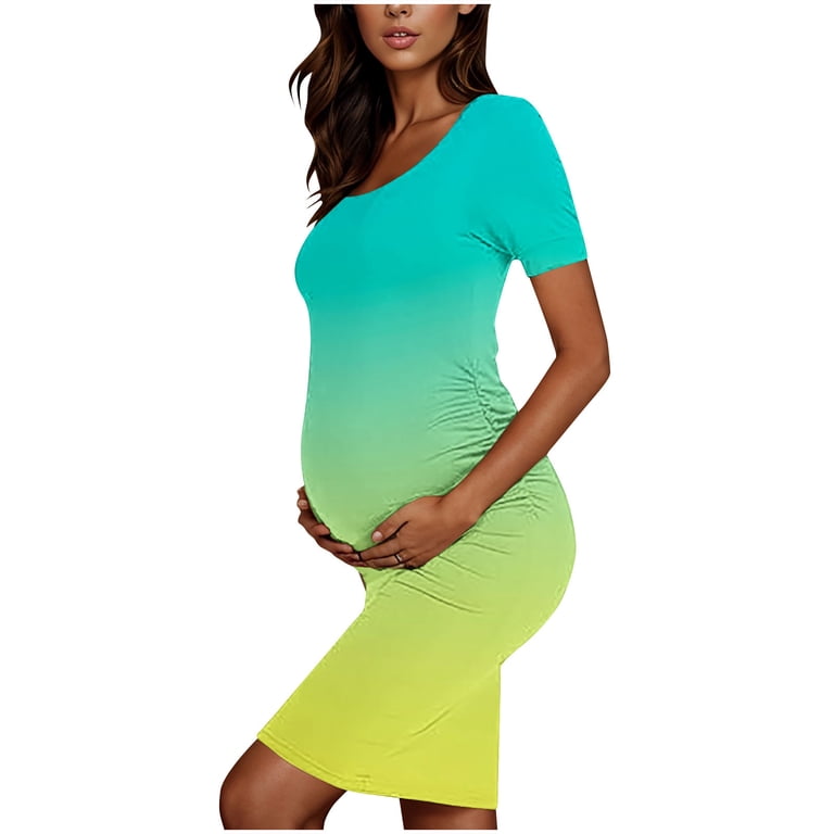 slim fit dress slacks Green Velvet Maternity Gown for Babyshower – loveangeldress main image 1