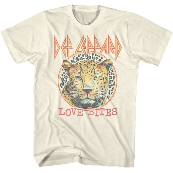 Def Leppard Classic Love Bites Natural Adult T-Shirt