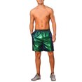 thumbnail image 2 of Pantalones cortos de lentejuelas para hombres, con cintura elástica, brillantes, para fiestas, pantalones cortos de brillo 36 Verde, 2 of 6
