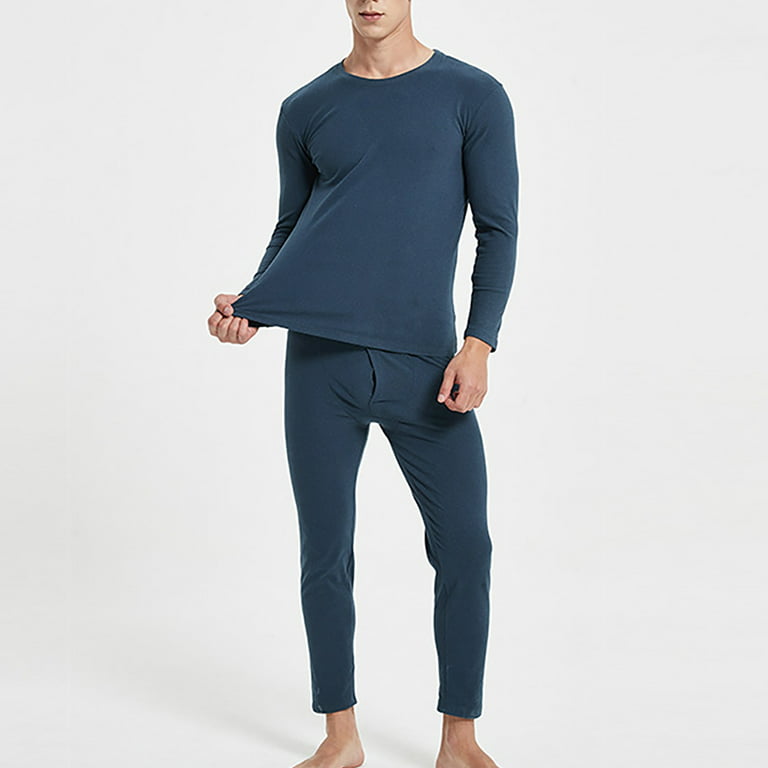 Mens Thermal Underwear Set Base Layer Soft Lining Fleece Warm Long Sleeve  Top Vest Leggings Pants, Long John Thermals for Men (Black, Small) :  : Fashion