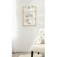 thumbnail image 7 of Kate and Laurel Hylton Modern Glam 3-Tier Floating Wall Shelf, 18 x 7 x 28, White and Gold, Charming Tiered Shelving with Three Levels for Display and Storage, 7 of 7
