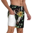 thumbnail image 3 of Picia pattern Mens Swim Trunks with Compression Liner Stretch Beach Shorts Quick Dry with Zipper Pockets No-Chafing Board Shorts-XX-Large, 3 of 9