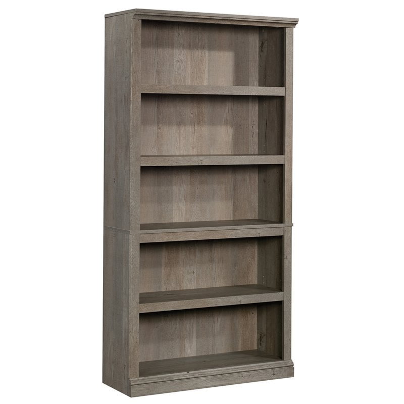 Sauder Misc Storage 5Shelf Tall Wood Bookcase in Mystic Oak Walmart