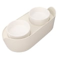thumbnail image 4 of Elevated Cat Food Bowls, Slip Resistant Prevent Spill Rounded Bowl Edge Ceramics Cat Raised Bowls Cervical Spine Protection  For Healthy Eating For Small Cats White,Green, 4 of 8