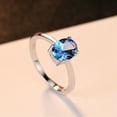thumbnail image 4 of Bellitia Jewelry Blue Topaz Oval Cut Engagement Ring in 925 Stering Silver, Natural Gemstone Birthstone Lovely Anniversary, Birthday, Valentine’s Day Present, 4 of 6