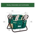 thumbnail image 3 of 7-Piece All-in-One Gardening Tool Set - 5 Stainless Steel Tools, Folding Stool, Removable Canvas Bag, 3 of 5