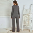 thumbnail image 3 of Ladies Casual Long-sleeved Plus Size Pajamas Suit Home Service, 3 of 7