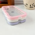 thumbnail image 4 of for iPhone 14 Plus Case, Curly Wave Frame Cute Phone Case Clear Wavy Aesthetic Phone Case for Women Girls Slim Soft TPU Shockproof Protective Bumper Case, Pink, 4 of 8