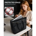 thumbnail image 4 of Laptop Tote Bag for Women, Leather Work Tote with Padded Laptop Compartment, Cup Holder, Office  Briefcase | Structured Shape, Padded Tech Pocket, Large Capacity, Built-ln Cup Holder, Water-Resistant, 4 of 6