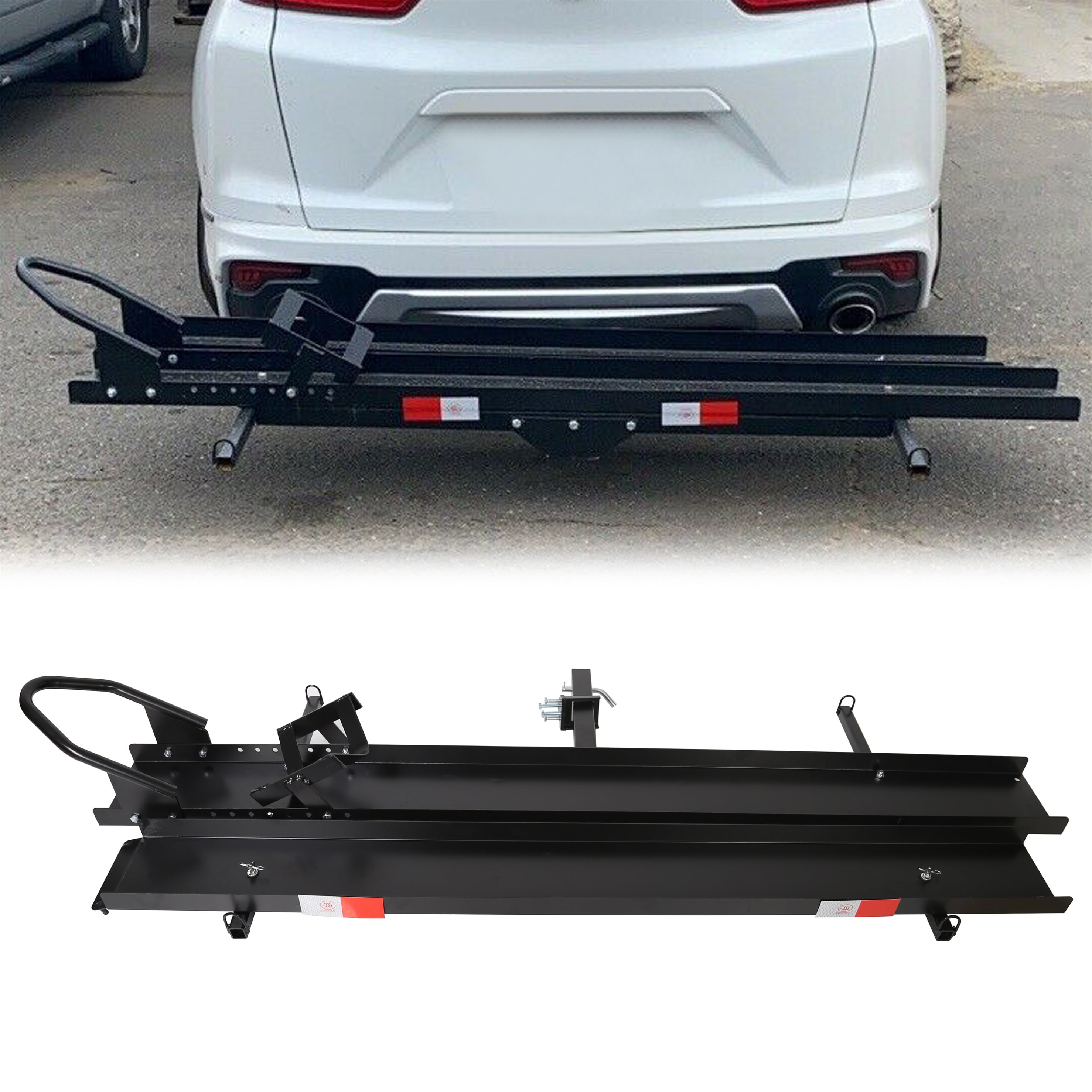 TUFFIOM 600LBS Capacity Motorcycle Carrier With Loading Ramp Straps